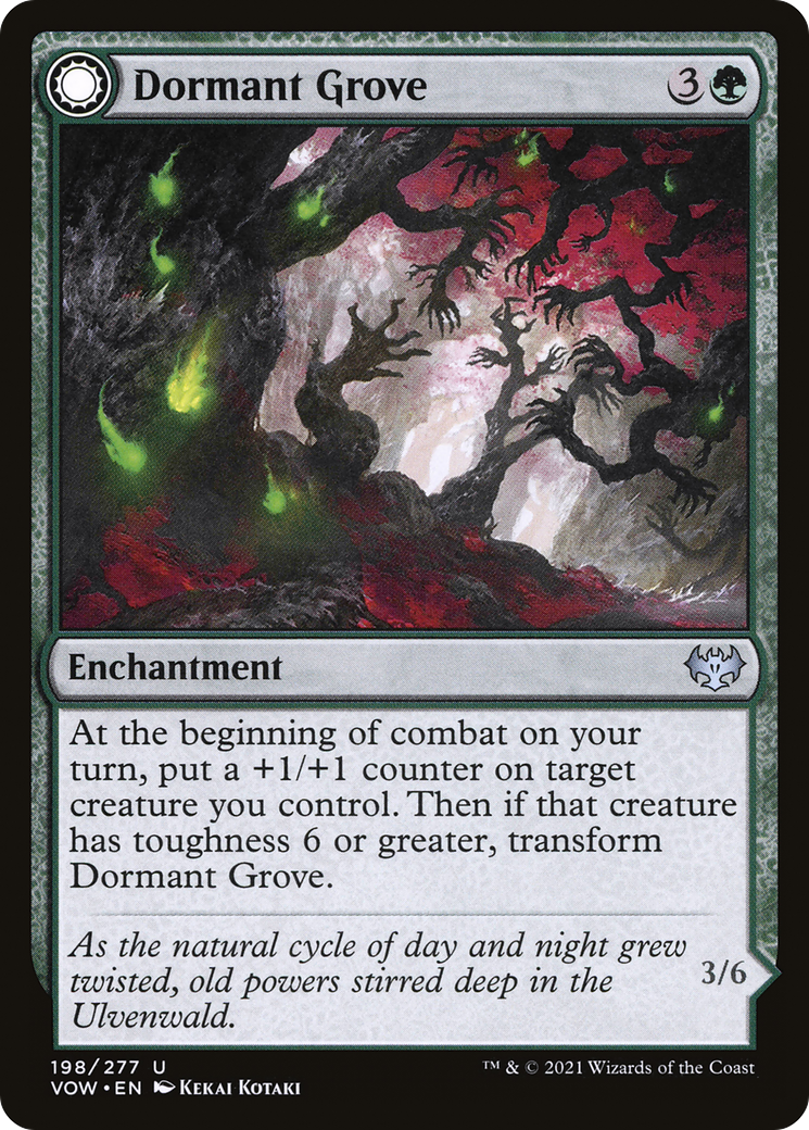 Dormant Grove // Gnarled Grovestrider (VOW-198) - uncommon: (Double Faced Transform)