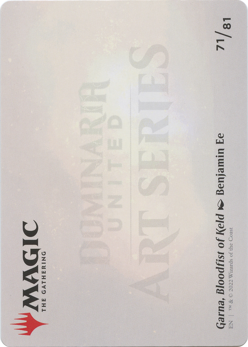 Garna, Bloodfist of Keld // Garna, Bloodfist of Keld (ADMU-071) - common (Borderless) - Foil