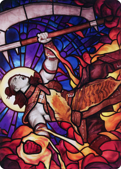 Garna, Bloodfist of Keld // Garna, Bloodfist of Keld (ADMU-071) - common (Borderless) - Foil