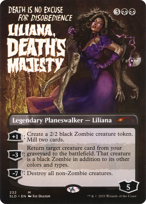 Liliana, Death's Majesty (SLD-232) - mythic (Borderless) - Foil