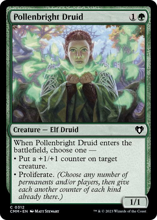 Pollenbright Druid (CMM-312) - common - Foil