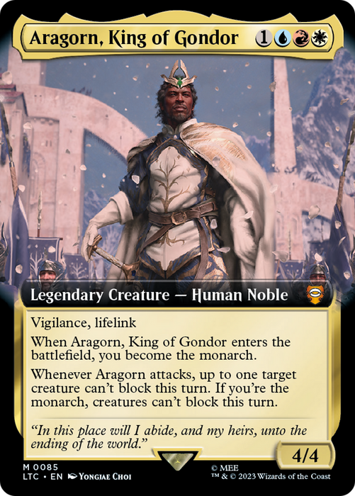 Aragorn, King of Gondor (LTC-085) - mythic: (Extended Art)
