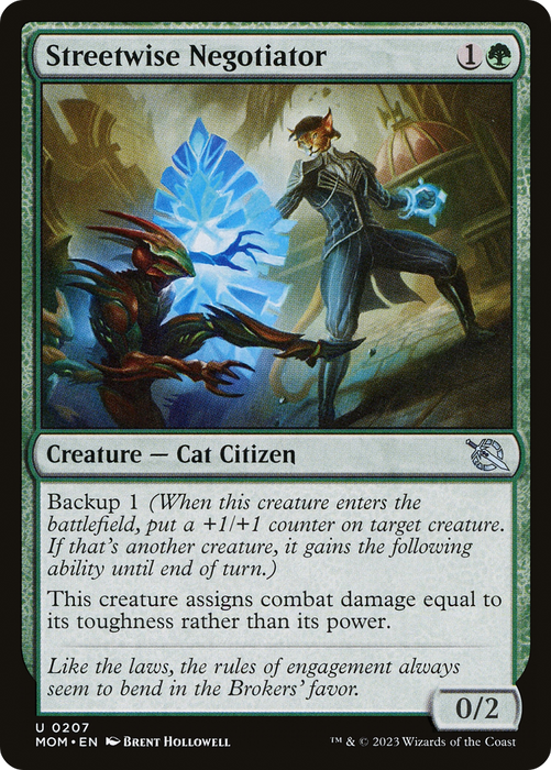 Streetwise Negotiator (MOM-207) - uncommon - Foil