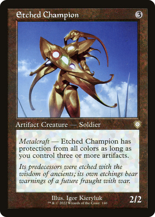 Etched Champion (BRC-140) - rare