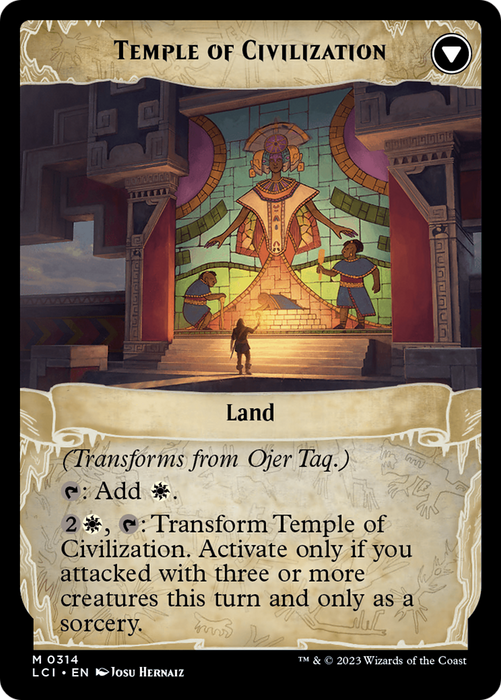 Ojer Taq, Deepest Foundation // Temple of Civilization (LCI-314) - mythic: (Showcase) - Foil