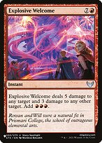 Explosive Welcome (LIST-STX-100) - uncommon