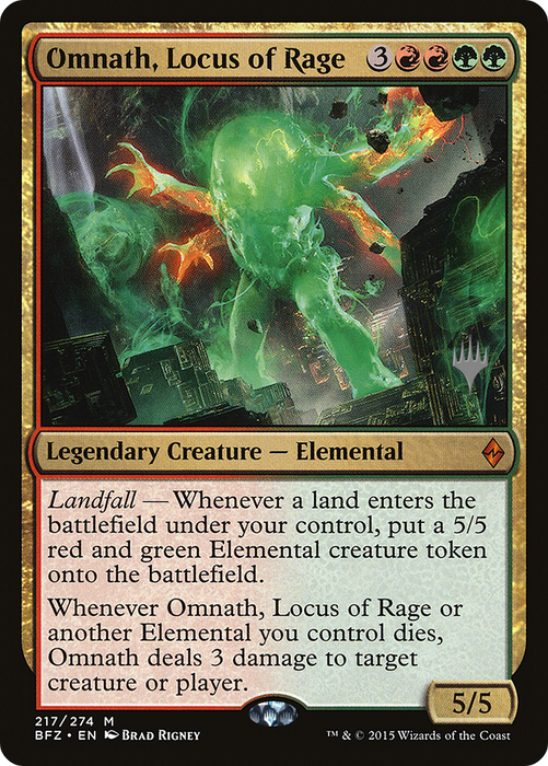 Omnath, Locus of Rage (PPAFR-217P) - mythic