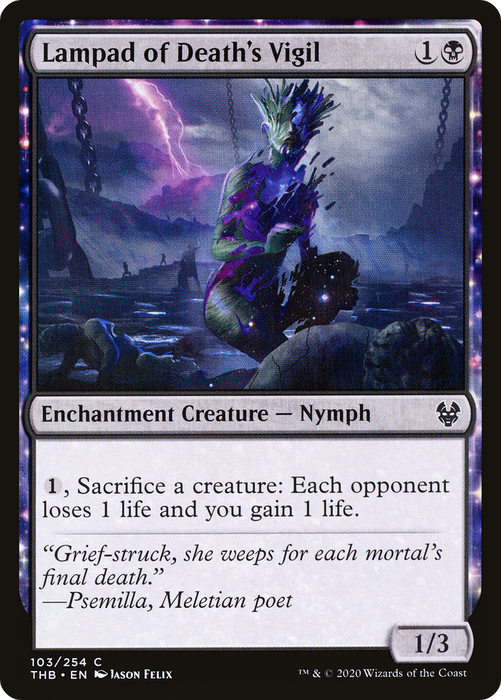 Lampad of Death's Vigil (THB-103) - common: (enchantment) - Foil