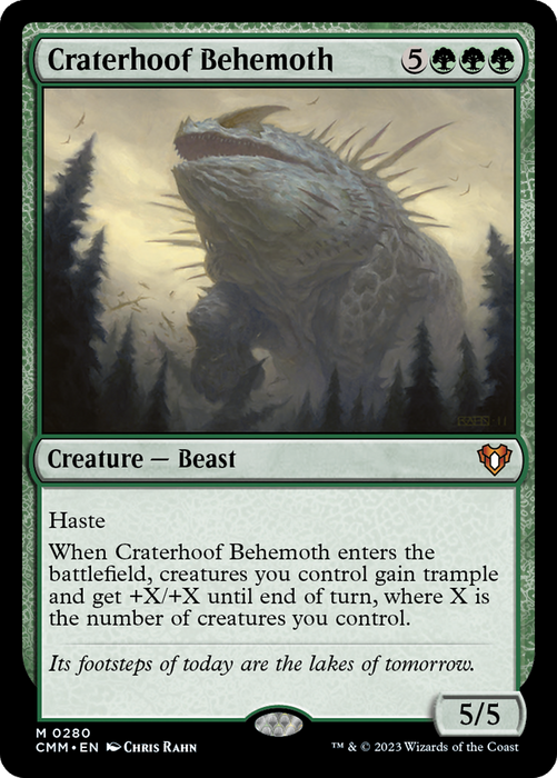 Craterhoof Behemoth (CMM-280) - mythic - Foil
