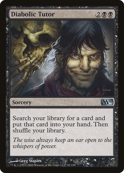 Diabolic Tutor (M10-091) - uncommon - Foil
