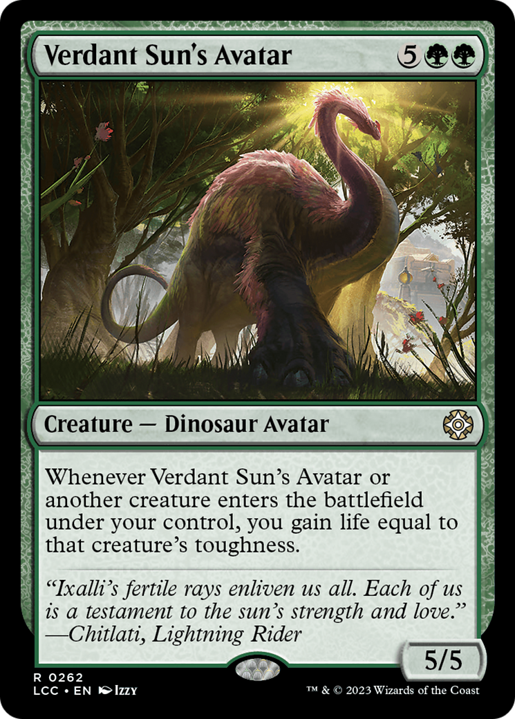 Verdant Sun's Avatar (LCC-262) - rare