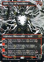 Koth, Fire of Resistance (ONE-446) - rare: (Showcase) (Borderless) - Foil