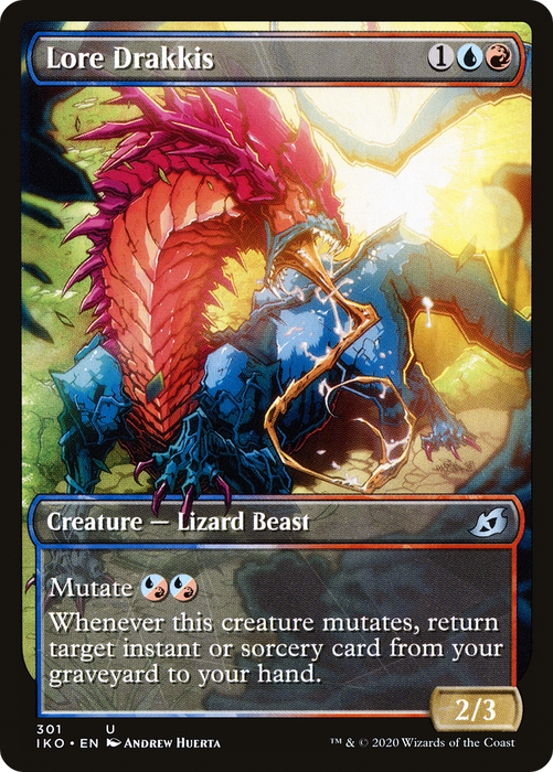 Lore Drakkis (IKO-301) - uncommon: (Showcase) - Foil