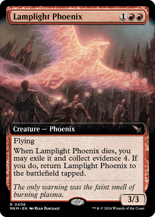 Lamplight Phoenix (MKM-406) - rare: (Extended Art) - Foil