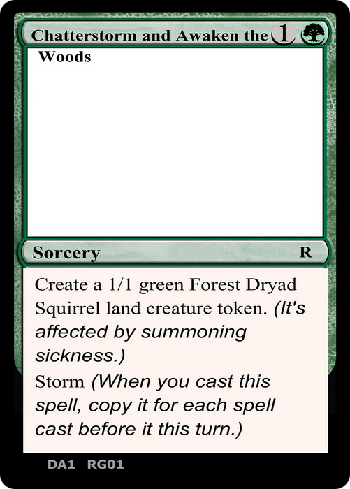 Chatterstorm and Awaken the Woods (UNK-RG01A) - rare