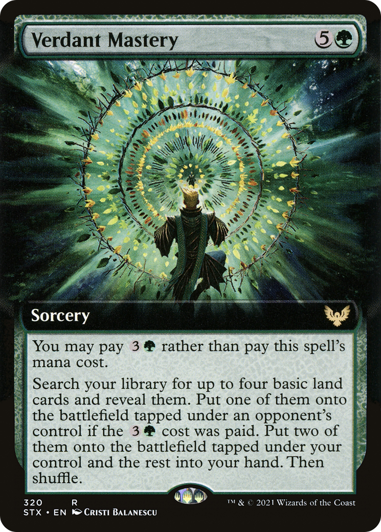 Verdant Mastery (STX-320) - rare: (Extended Art) - Foil