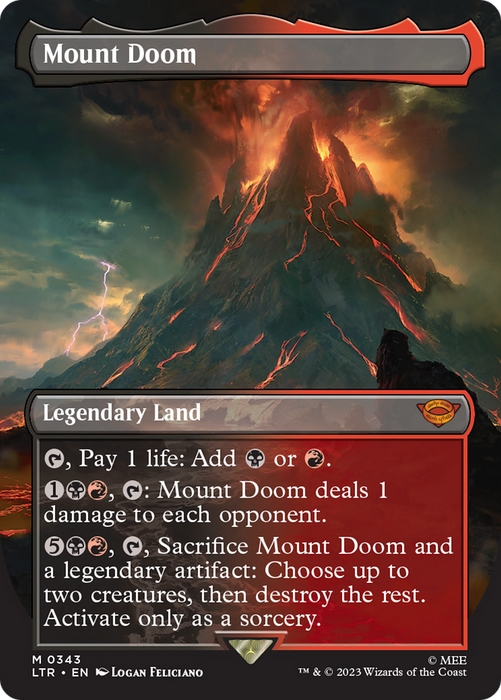 Mount Doom (LTR-343) - mythic (Borderless) - Foil