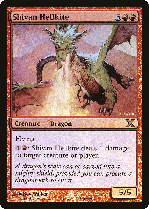 Shivan Hellkite (10E-231★) - rare - Foil