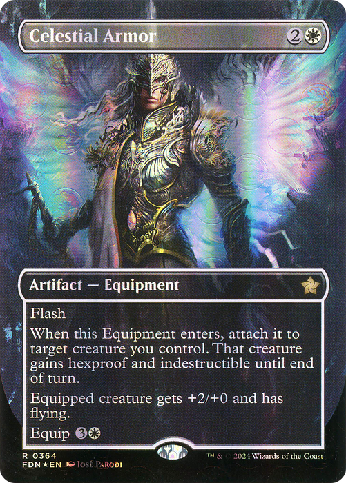 Celestial Armor (FDN-364) - rare (Borderless) - Foil