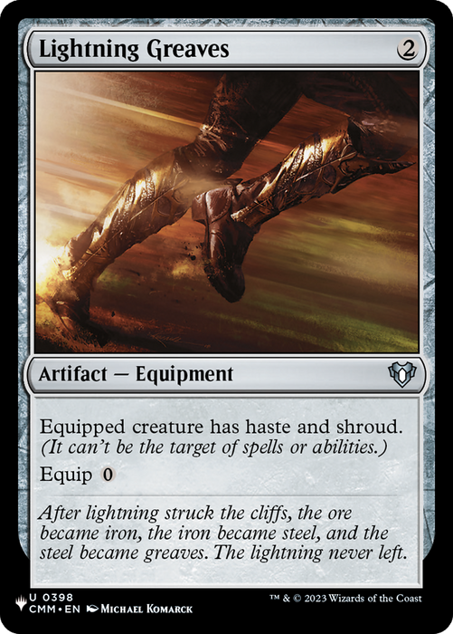 Lightning Greaves (LIST-CMM-398) - uncommon