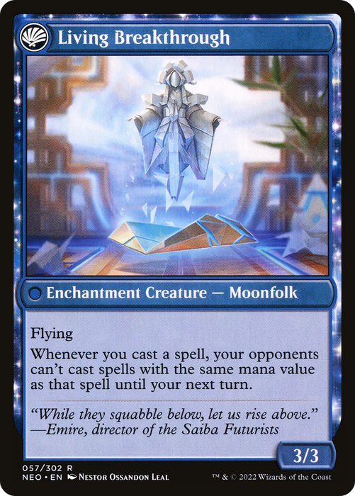 Inventive Iteration // Living Breakthrough (NEO-057) - rare: (fandfc, enchantment) - Foil
