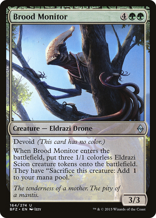 Brood Monitor (BFZ-164) - uncommon: (devoid) - Foil