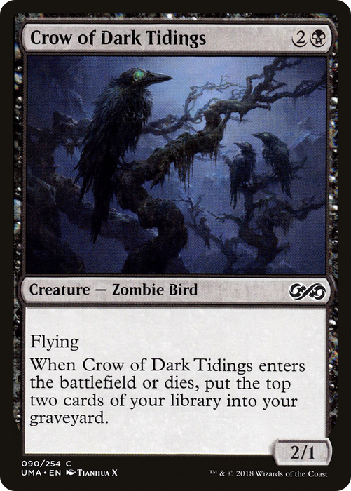 Crow of Dark Tidings (UMA-090) - common - Foil