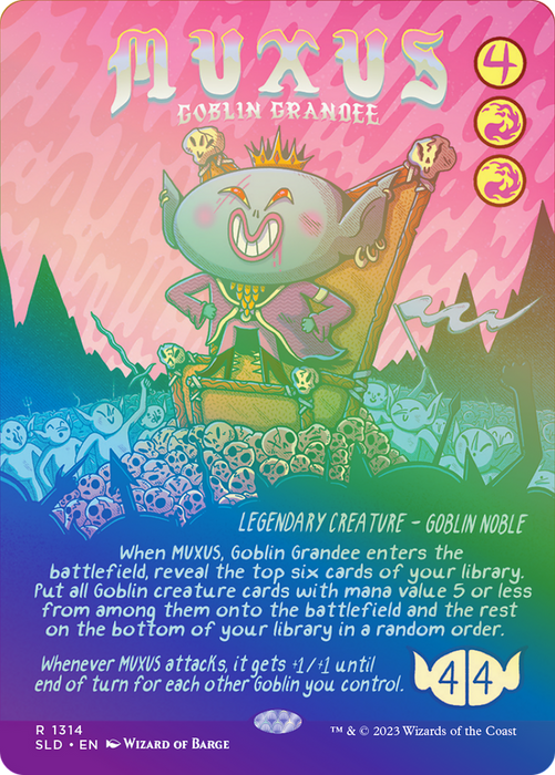 Muxus, Goblin Grandee (SLD-1314★) - rare (Borderless) - Foil