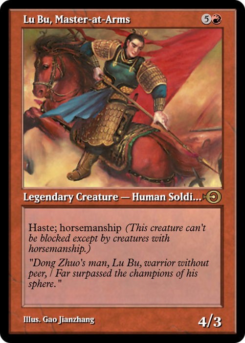 Lu Bu, Master-at-Arms (PRM-36130) - rare - Foil