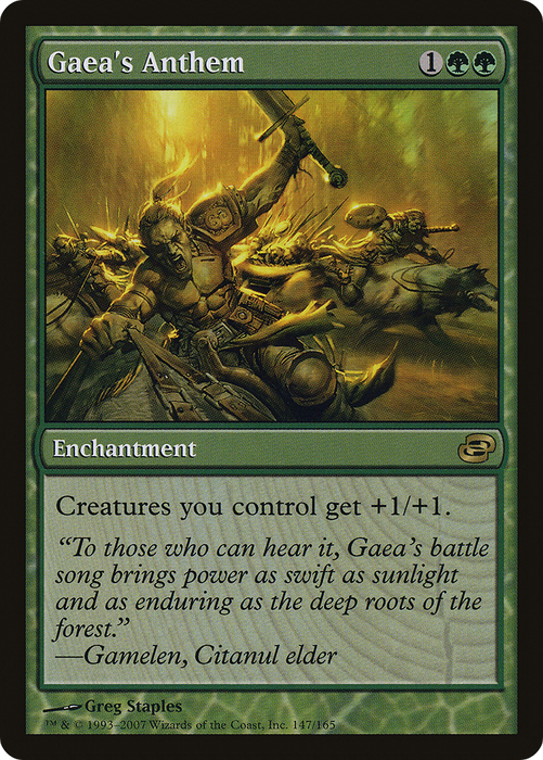 Gaea's Anthem (PLC-147) - rare: (colorshifted)