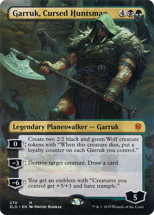 Garruk, Cursed Huntsman (ELD-270) - mythic (Borderless)