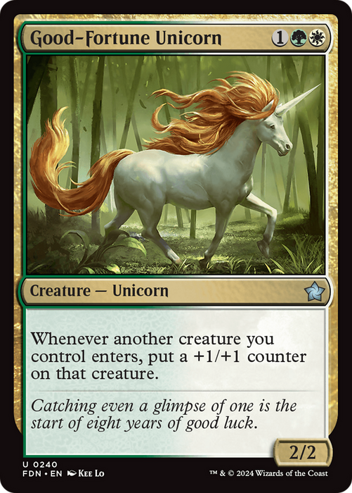 Good-Fortune Unicorn (FDN-240) - uncommon - Foil