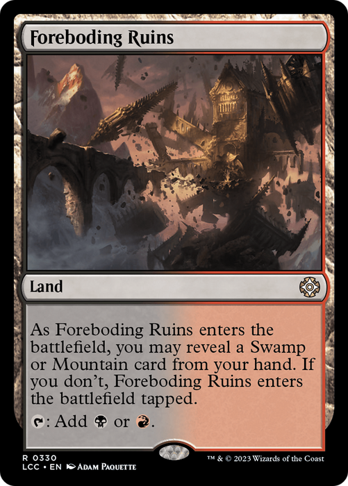 Foreboding Ruins (LCC-330) - rare