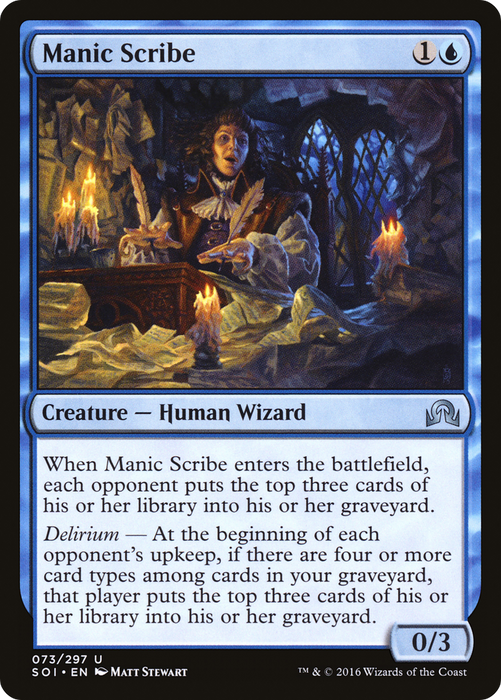 Manic Scribe (SOI-073) - uncommon - Foil