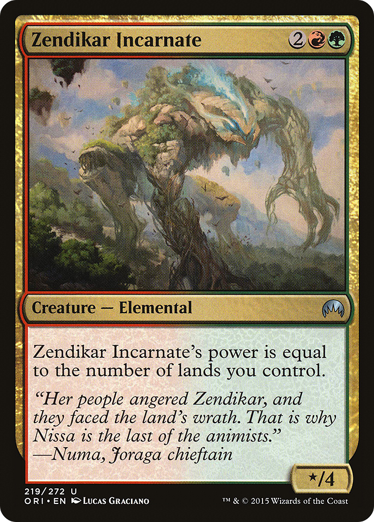 Zendikar Incarnate (ORI-219) - uncommon - Foil