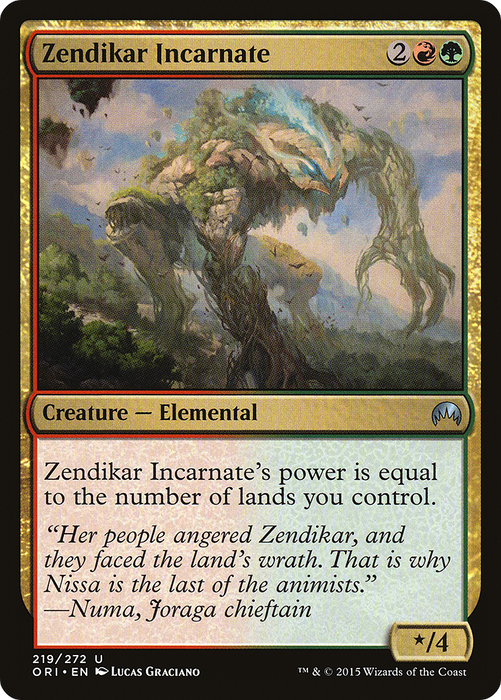 Zendikar Incarnate (ORI-219) - uncommon