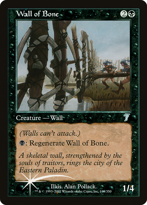 Wall of Bone (7ED-169★) - uncommon - Foil