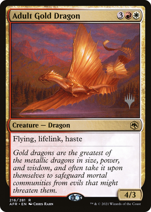 Adult Gold Dragon (PPAFR-216P) - rare