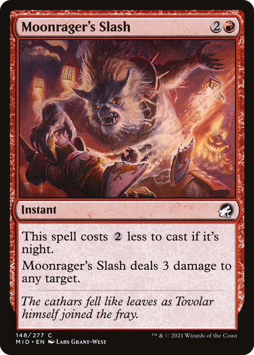Moonrager's Slash (MID-148) - common - Foil
