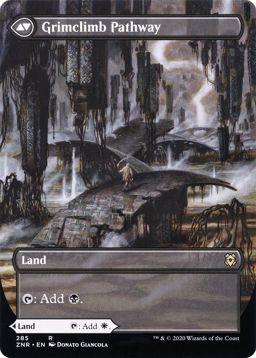 Brightclimb Pathway // Grimclimb Pathway (ZNR-285) - rare: (Showcase) (Borderless) - Foil