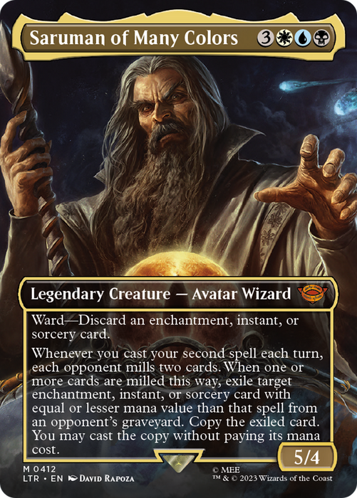 Saruman of Many Colors (LTR-412) - mythic (Borderless) - Foil