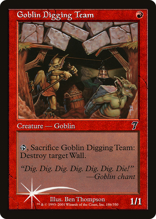 Goblin Digging Team (7ED-186★) - common - Foil