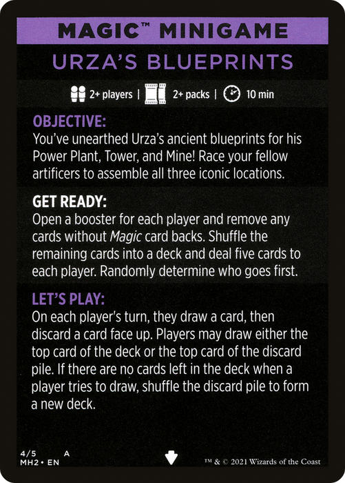 Urza's Blueprints (minigame) // Urza's Blueprints (cont'd) (MMH2-004) - common - Foil