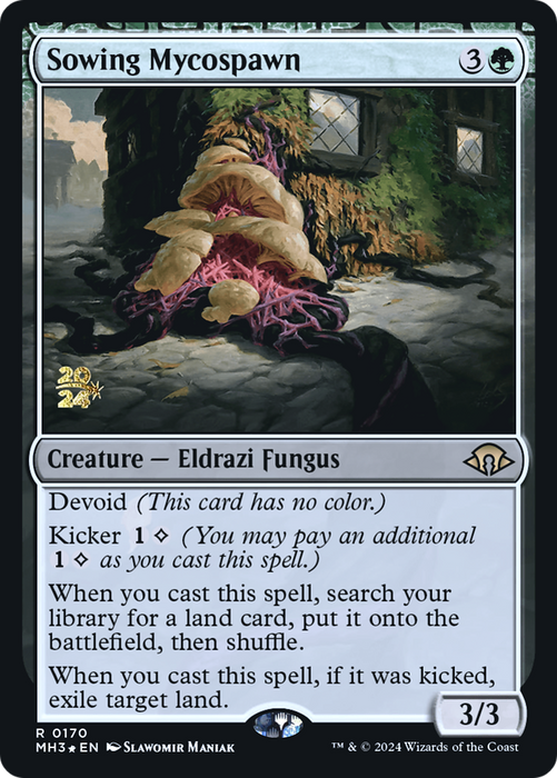 Sowing Mycospawn (PRE-170S) - rare: (devoid) - Foil