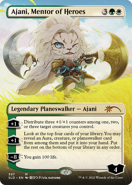 Ajani, Mentor of Heroes (SLD-397) - mythic (Borderless)
