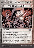 Terminal Agony (OTP-055) - uncommon: (Showcase) (Borderless) - Foil