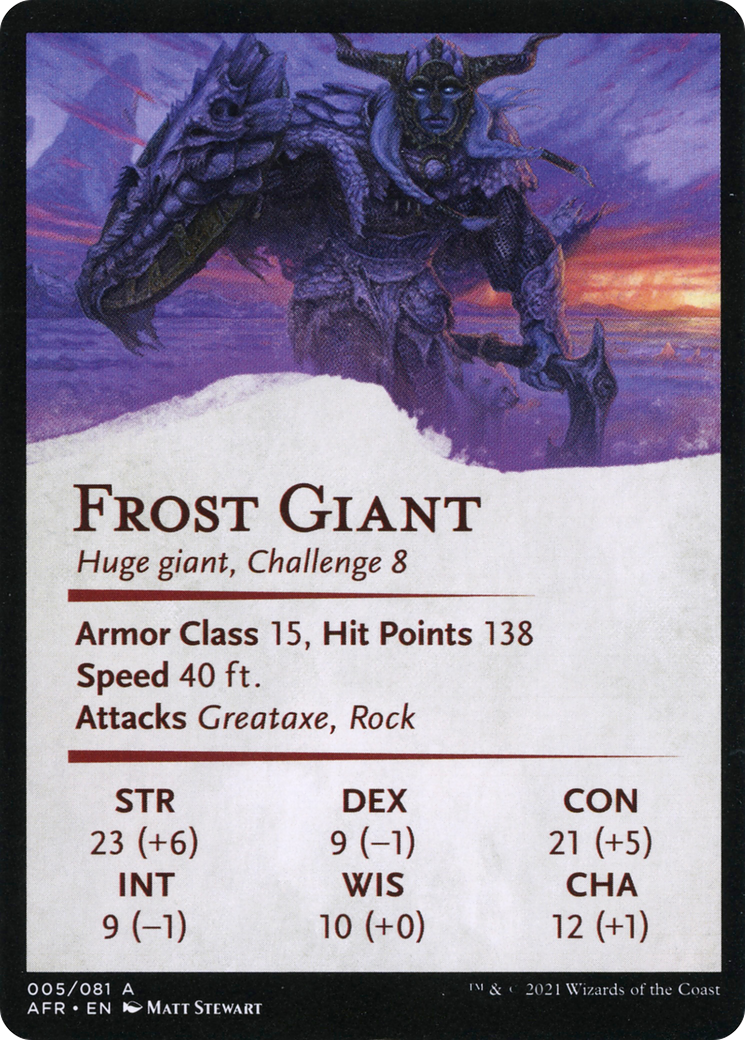 Rimeshield Frost Giant // Frost Giant (AAFR-005) - common (Borderless) - Foil