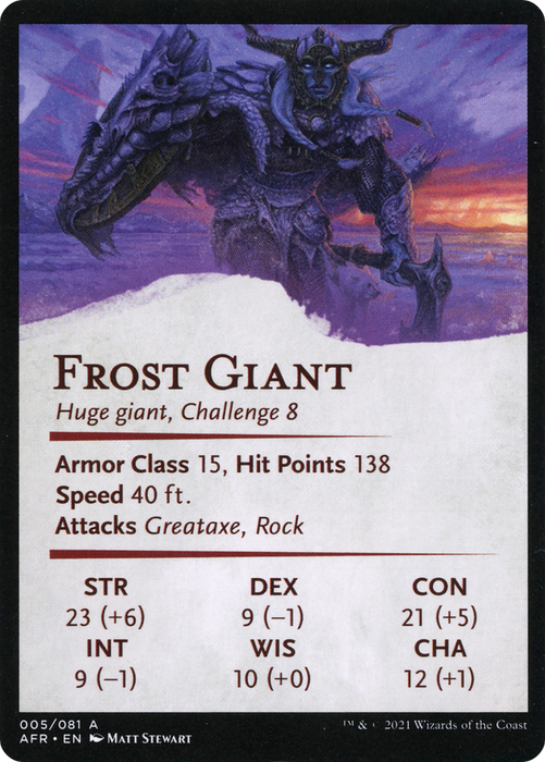 Rimeshield Frost Giant // Frost Giant (AAFR-005) - common (Borderless) - Foil