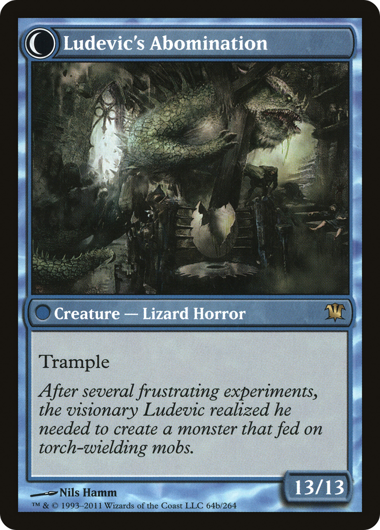 Ludevic's Test Subject // Ludevic's Abomination (ISD-064) - rare: (Double Faced Transform) - Foil