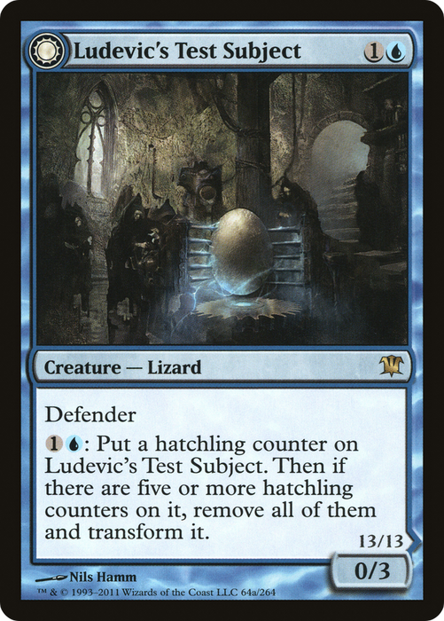 Ludevic's Test Subject // Ludevic's Abomination (ISD-064) - rare: (Double Faced Transform) - Foil